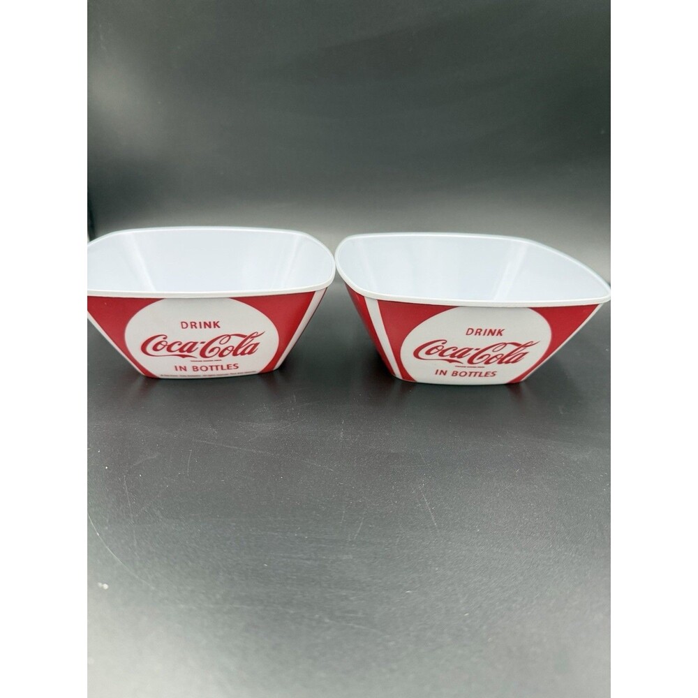 Coca Cola Drink Gibson Bowls Set Of 2 Square Plastic Coke.New With Tags, 2 Sets.